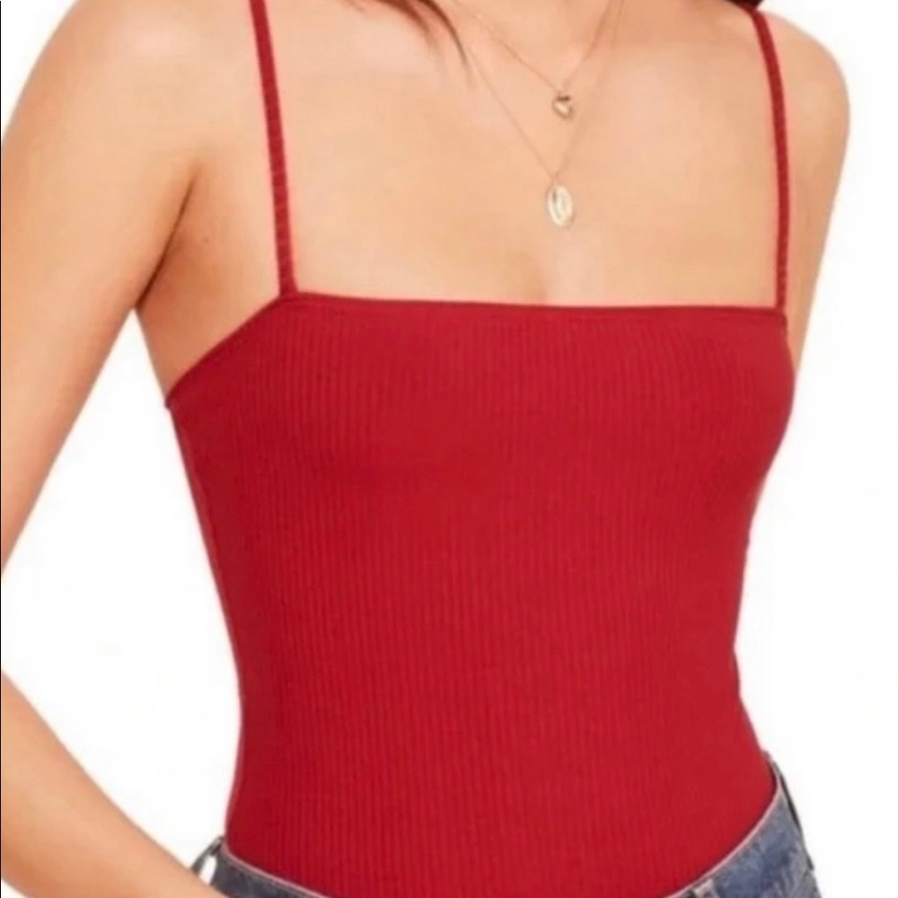 Reformation square neck body suit